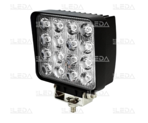 Töötuli / LED / 48W / 12-24V / 4800lm / 16x3W / Lai nurk, kandiline